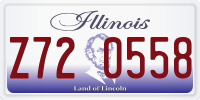 IL license plate Z720558