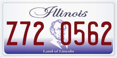 IL license plate Z720562