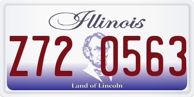 IL license plate Z720563
