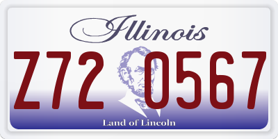 IL license plate Z720567