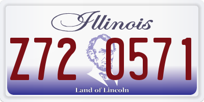 IL license plate Z720571