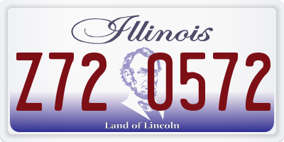 IL license plate Z720572