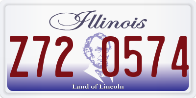 IL license plate Z720574