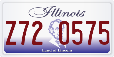IL license plate Z720575