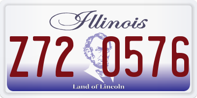 IL license plate Z720576