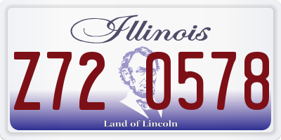 IL license plate Z720578