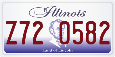 IL license plate Z720582