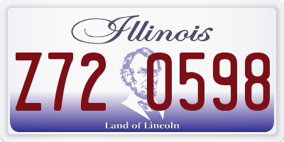 IL license plate Z720598