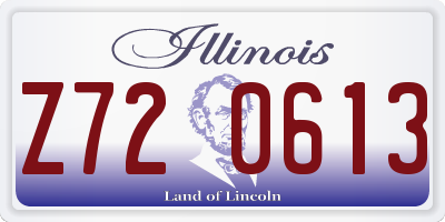 IL license plate Z720613