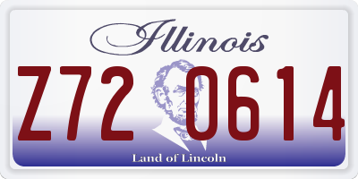 IL license plate Z720614