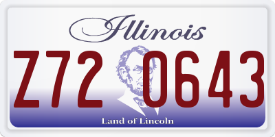 IL license plate Z720643