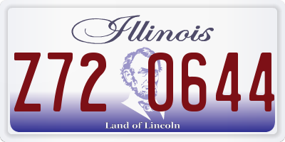 IL license plate Z720644