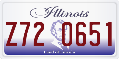 IL license plate Z720651