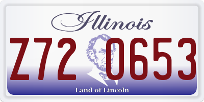 IL license plate Z720653