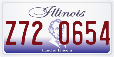 IL license plate Z720654