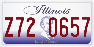 IL license plate Z720657