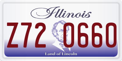 IL license plate Z720660