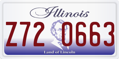IL license plate Z720663