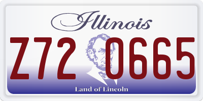 IL license plate Z720665
