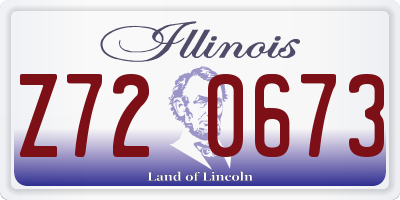 IL license plate Z720673
