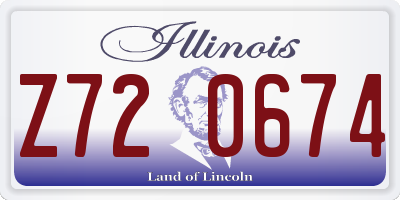 IL license plate Z720674