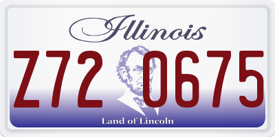 IL license plate Z720675