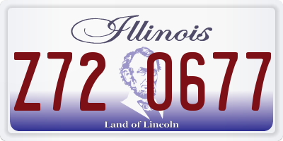 IL license plate Z720677