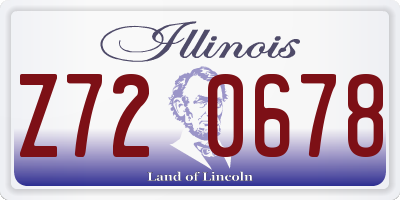 IL license plate Z720678