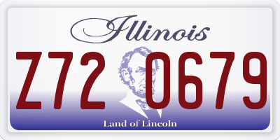 IL license plate Z720679