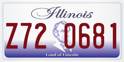 IL license plate Z720681