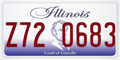 IL license plate Z720683