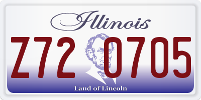 IL license plate Z720705