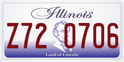 IL license plate Z720706