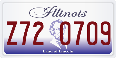 IL license plate Z720709