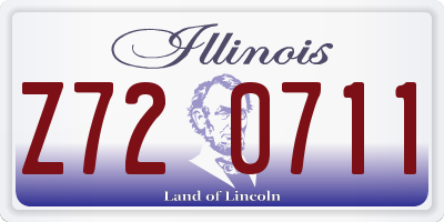 IL license plate Z720711