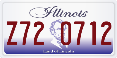 IL license plate Z720712