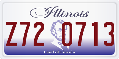 IL license plate Z720713