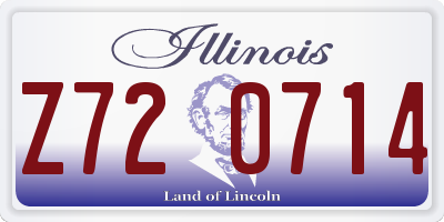 IL license plate Z720714