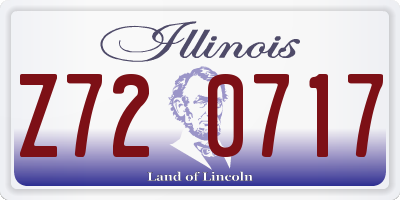 IL license plate Z720717