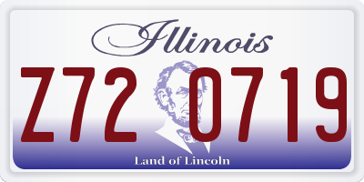 IL license plate Z720719