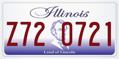 IL license plate Z720721