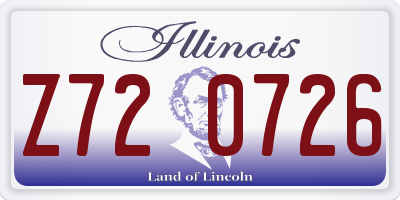 IL license plate Z720726