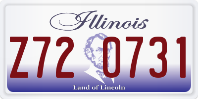 IL license plate Z720731