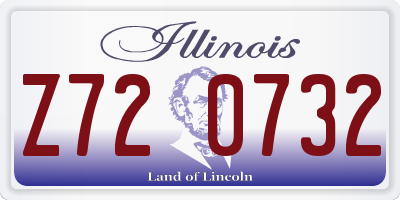 IL license plate Z720732