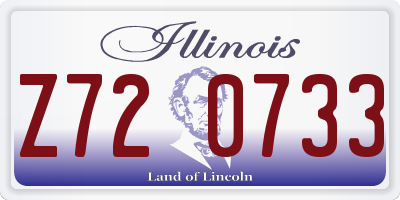 IL license plate Z720733