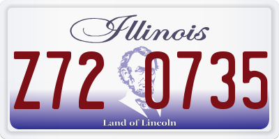 IL license plate Z720735