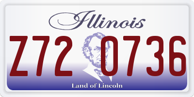 IL license plate Z720736