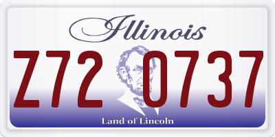 IL license plate Z720737