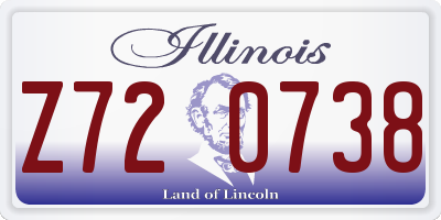 IL license plate Z720738