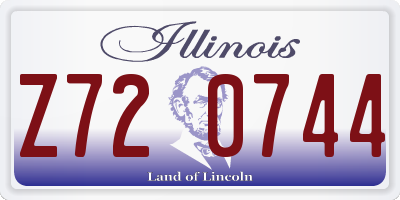 IL license plate Z720744